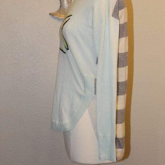 LT Womens 100% Cashmere Star Graphic Long Sleeves Sweater Multi-Color Size Small - Picture 10 of 10